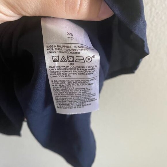 Banana Republic Navy & Orange Halter Top Sleeveless Blouse - Picture 2 of 4